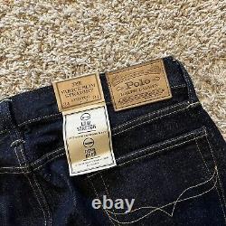 NEW $168 Polo Ralph Lauren Varick Slim Straight Stretch Selvedge Jeans 34x34