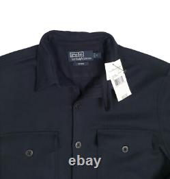 NEW $225 Polo Ralph Lauren Vintage Byrd Shirt! Small Navy Wool Cashmere Angora