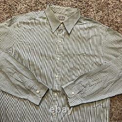 NEW $225 RRL Ralph Lauren Supply Co Sanforized Striped Button Up Shirt 15 1/2 M