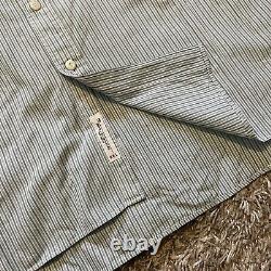 NEW $225 RRL Ralph Lauren Supply Co Sanforized Striped Button Up Shirt 15 1/2 M