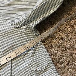 NEW $225 RRL Ralph Lauren Supply Co Sanforized Striped Button Up Shirt 15 1/2 M
