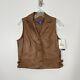 New $2298 Ralph Lauren Purple Label Womens 8 Calfskin Brown Vest Jacket