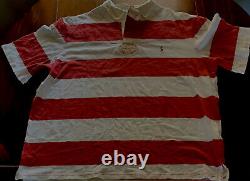 NEW 3XLT Vintage Polo by Ralph Lauren Rugby Shirt Red / White Waldo Pony