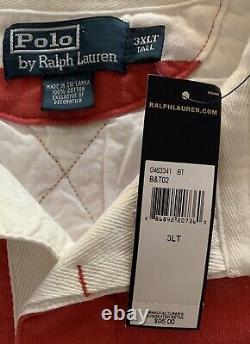 NEW 3XLT Vintage Polo by Ralph Lauren Rugby Shirt Red / White Waldo Pony