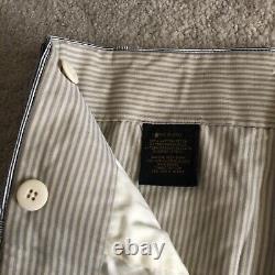 NEW $490 RRL Ralph Lauren Striped Back Cinch Made In Italy Pants 32