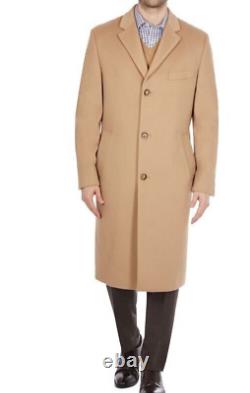 NEW $495 Ralph Lauren Columbia Classic Fit Camel Men's Wool Overcoat Coat 40R