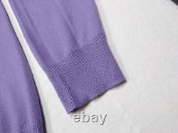 NEW $995 Ralph Lauren Purple Label Light Pinkish Cashmere Crewneck Sweater M