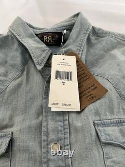 NEW Double RL RRL Ralph Lauren Denim western Shirt Mens Size medium
