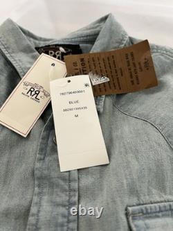 NEW Double RL RRL Ralph Lauren Denim western Shirt Mens Size medium