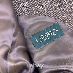 NEW LRL Ralph Lauren Leto Ultraflex Blazer Jacket Men 44 Reg Brown Checked Wool