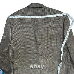 NEW LRL Ralph Lauren Leto Ultraflex Blazer Jacket Men 44 Reg Brown Checked Wool