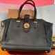 New! Lauren Ralph Lauren Large Charleston Tote Black Handbag Purse