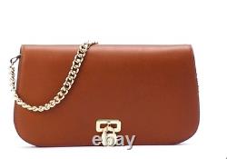 NEW Lauren Ralph Lauren Leather Medium Tanner Shoulder Brown Retail $325 Tan Gol