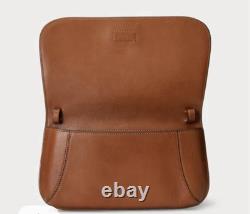 NEW Lauren Ralph Lauren Leather Medium Tanner Shoulder Brown Retail $325 Tan Gol