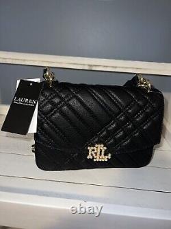 NEW Lauren Ralph Lauren Madison Quilted Leather Evening Handbag Crossbody Bag