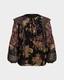 New! Lauren Ralph Lauren Women's 3x Floral Ruffle-trim Georgette Blouse Nwt $165