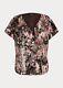 New! Lauren Ralph Lauren Women's M Floral Metallic Jacquard Blouse Nwt $165