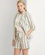 New! Lauren Ralph Lauren Womens Size 12 Striped Linen Twill Blazer Nwt $265