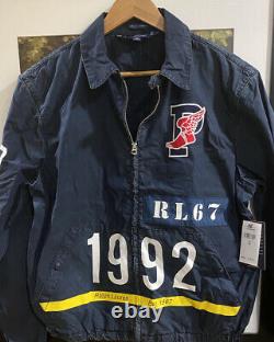 NEW Medium Mens Polo Ralph Lauren Indigo Stadium Denim Jacket RRL 1992 P-Wing