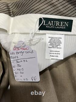 NEW NWOT Lauren Ralph Lauren Men's Beige Dress Pants 36X32 $125