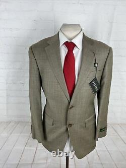 NEW NWT Ralph Lauren Men's Brown Green Plaid Silk Wool Blazer 36S $495