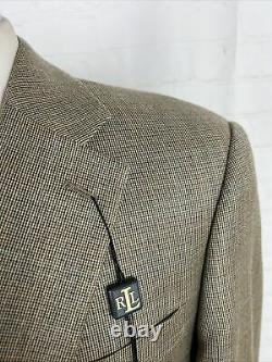 NEW NWT Ralph Lauren Men's Brown Green Plaid Silk Wool Blazer 36S $495