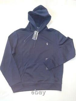 NEW POLO RALPH LAUREN Men's Solid Navy Double Knit Full Zip Hoodie & Jogger Set