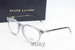 NEW POLO RALPH LAUREN PH 2225 5413 TRANSPARENT AUTHENTIC EYEGLASSES withCASE 52-18