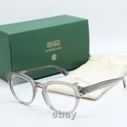 NEW POLO RALPH LAUREN PH 2262 5065 GREY CLEAR AUTHENTIC EYEGLASSES WithCASE 50-21