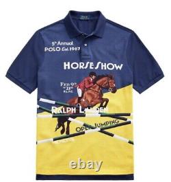 NEW Polo Ralph Lauren 5th Annual Equestrian Jockey Horse Show Poster Polo Shirt