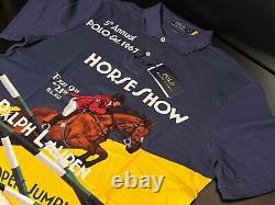 NEW Polo Ralph Lauren 5th Annual Equestrian Jockey Horse Show Poster Polo Shirt