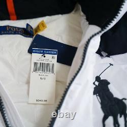 NEW Polo Ralph Lauren Big Pony Men's Hooded Down Puffer Jacket Coat White Black