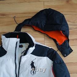 NEW Polo Ralph Lauren Big Pony Men's Hooded Down Puffer Jacket Coat White Black