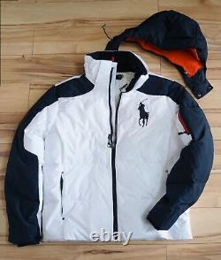 NEW Polo Ralph Lauren Big Pony Men's Hooded Down Puffer Jacket Coat White Black