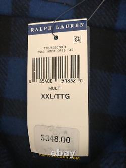 NEW Polo Ralph Lauren Classic Fit Wool Work Shirt Overshirt Blue/Black XXL $348