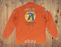 NEW Polo Ralph Lauren Country Orange Maine Guide Fishing Utility Over Shirt SZ M