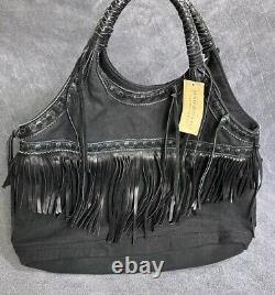 NEW Polo Ralph Lauren Denim & Supply Leather Fringe Shoulder Messenger Bag Purse