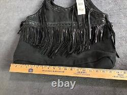 NEW Polo Ralph Lauren Denim & Supply Leather Fringe Shoulder Messenger Bag Purse