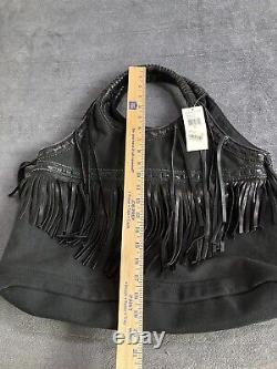 NEW Polo Ralph Lauren Denim & Supply Leather Fringe Shoulder Messenger Bag Purse