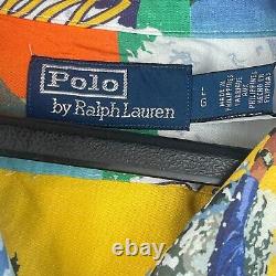 NEW Polo Ralph Lauren EXPEDITION Mens L Aloha Hawaiian Viscose Kayak $168 Rare