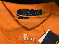 NEW Polo Ralph Lauren Embroidered Triple Pony Stampede Equestrian Shirt Orange