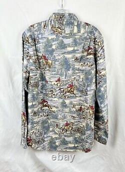 NEW Polo Ralph Lauren Fox Hunt Dog Equestrian Button Down Shirt MD / LG / XXL