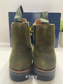 NEW Polo Ralph Lauren Men's Army Roughout Suede Lace Up Boots Hunt Green 11.5