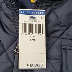 NEW Polo Ralph Lauren Men's Quilted Jacket Primaloft Blue Water Repellent Size L