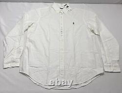 NEW Polo Ralph Lauren Mens XL Classic Fit Button Down Oxford Solid with Flesh Pony