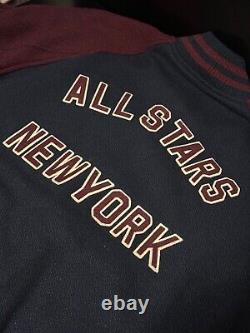 NEW Polo Ralph Lauren New York All Stars Varsity Jacket Wool Navy Maroon $998
