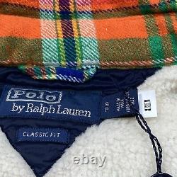 NEW Polo Ralph Lauren Polo Expedition Plaid Flannel Hybrid Overshirt Men's Sz S