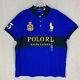 New! Polo Ralph Lauren Shirt 2xl Custom Slim Royal Blue Big Pony Crest Spell Out
