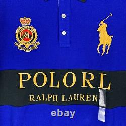 NEW! Polo Ralph Lauren Shirt 2XL Custom Slim Royal Blue Big Pony Crest Spell Out