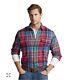 New Polo Ralph Lauren Shirt Men's S Red Long Sleeve Flannel Elbow Patch $168